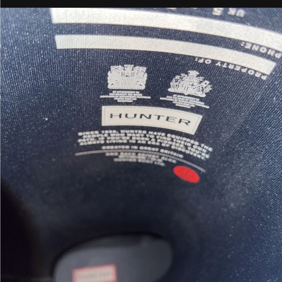 Blue hunter boots size 7 - Picture 4 of 8